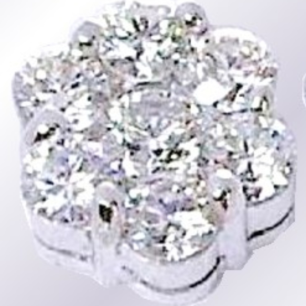 Diamond Earrings Stud .55CT 14KT White Gold